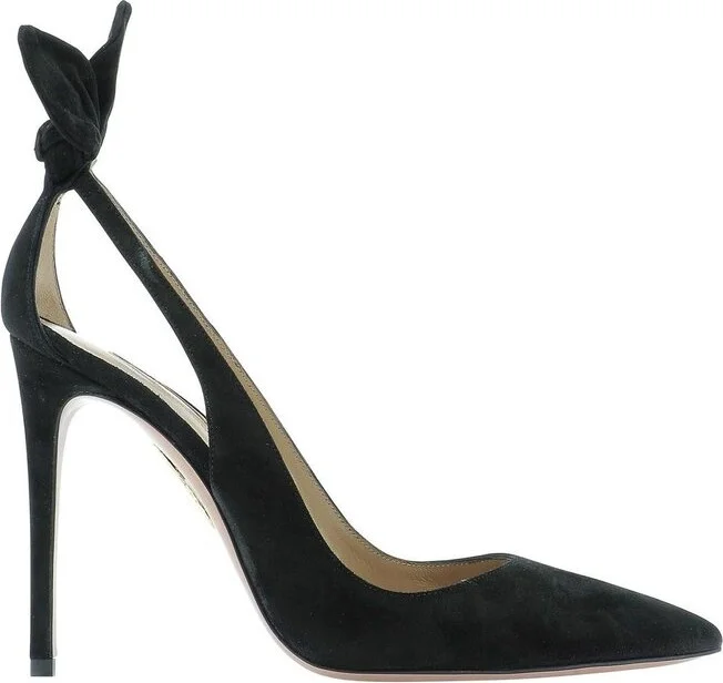 Aquazzura Bow Tie Pointed Toe Slingback Pumps