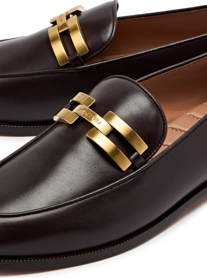 Aquazzura Brandi Leather Loafers - Image 3