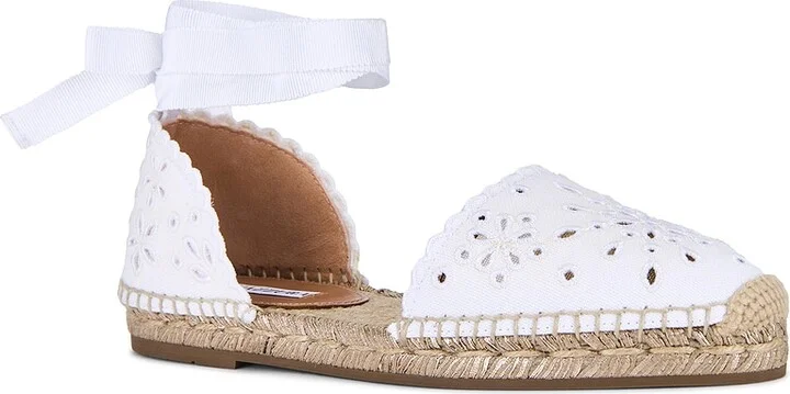 Aquazzura Broderie Espadrille Flat in White - Image 2