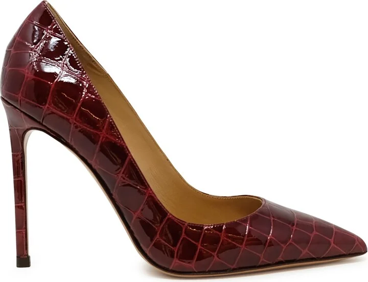 Aquazzura Brown Coco Printed Leather Purist Pump 105