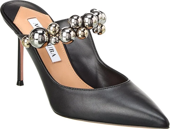Aquazzura Bubbles 75 Leather Mule