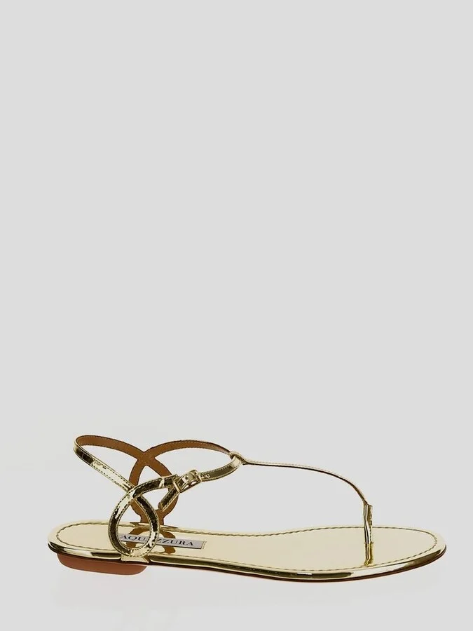 Aquazzura Buckle Detailed Open Toe Sandals