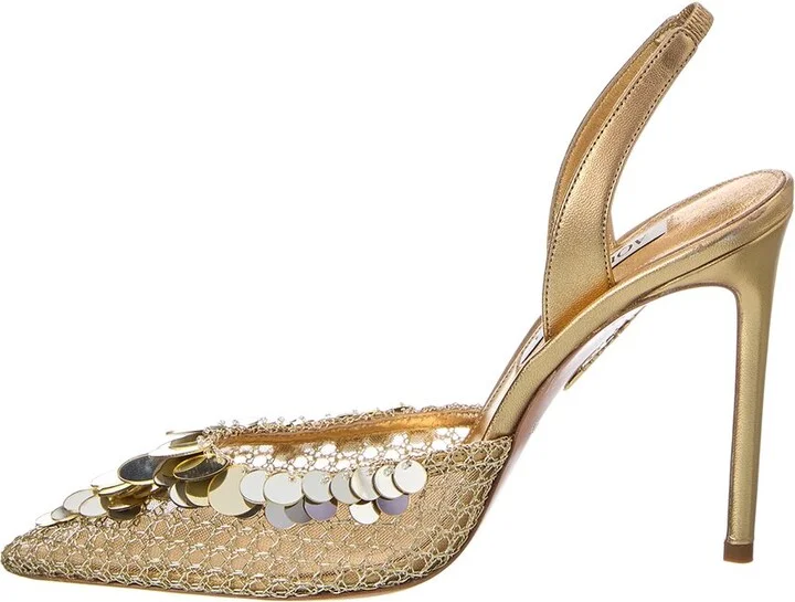 Aquazzura Can Can 105 Leather Slingback Pump - Image 2