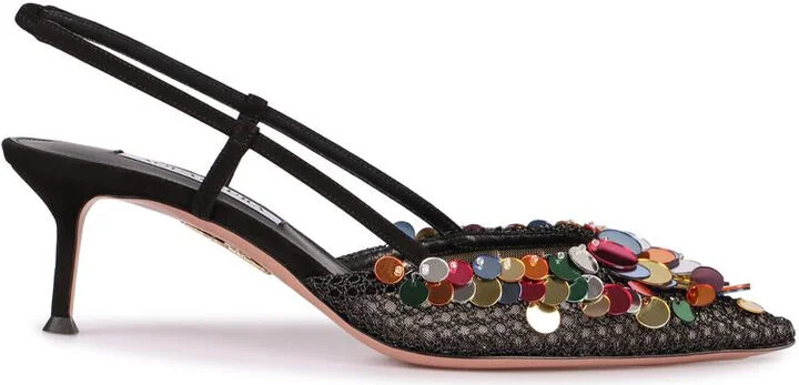 Aquazzura Can Can Pointy-Toe Slingback