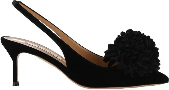 Aquazzura Couturier Pointed-Toe Slingback Pumps