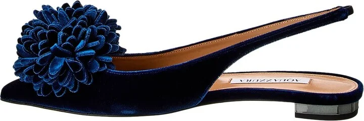 Aquazzura Couturier Velvet Slingback Flat - Image 2