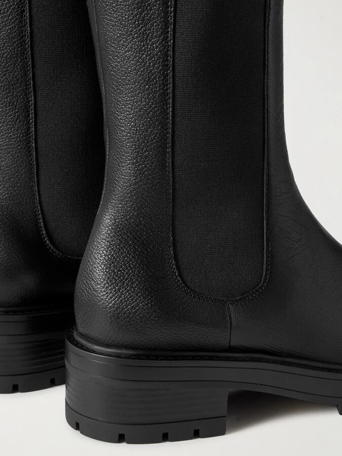 Aquazzura - Crosby Leather Knee Boots - Black - Image 4