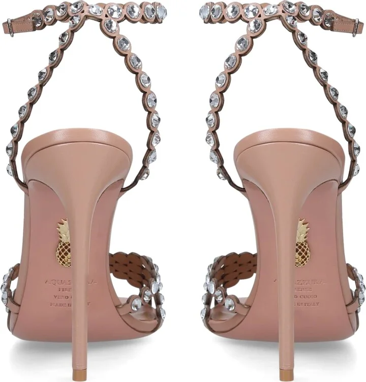 Aquazzura Crystal-Embellished Tequila Sandals 105 - Image 2