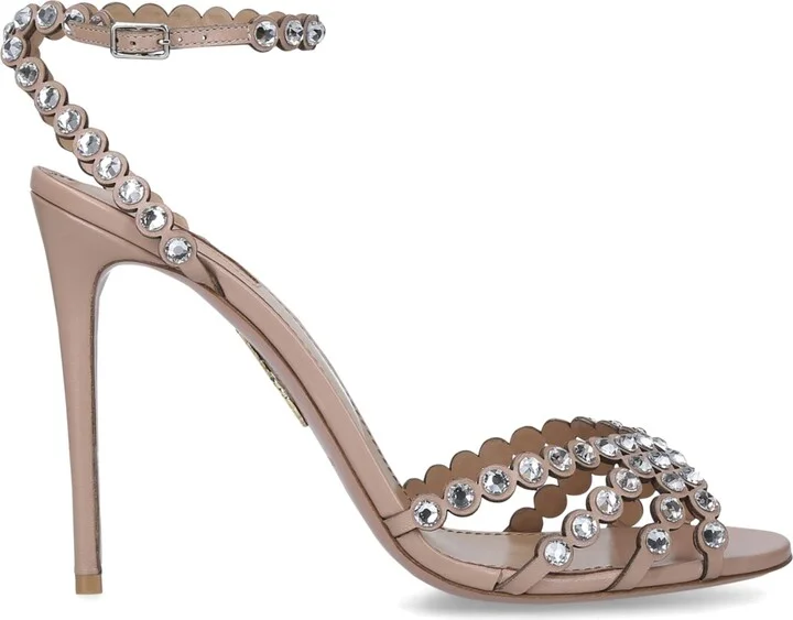 Aquazzura Crystal-Embellished Tequila Sandals 105 - Image 3
