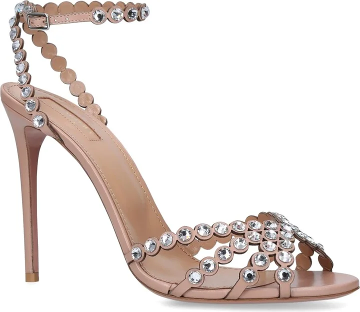 Aquazzura Crystal-Embellished Tequila Sandals 105