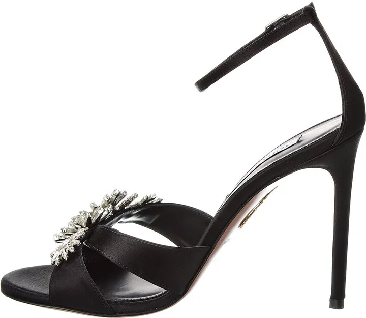 Aquazzura Crystal Margarita 105 Satin Sandal - Image 2