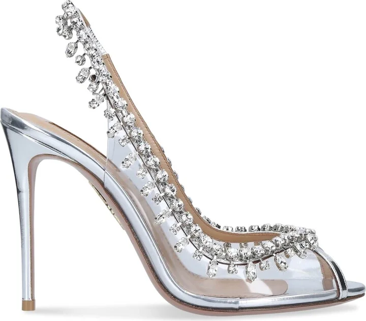 Aquazzura Crystal Temptation Sandals 105 - Image 3