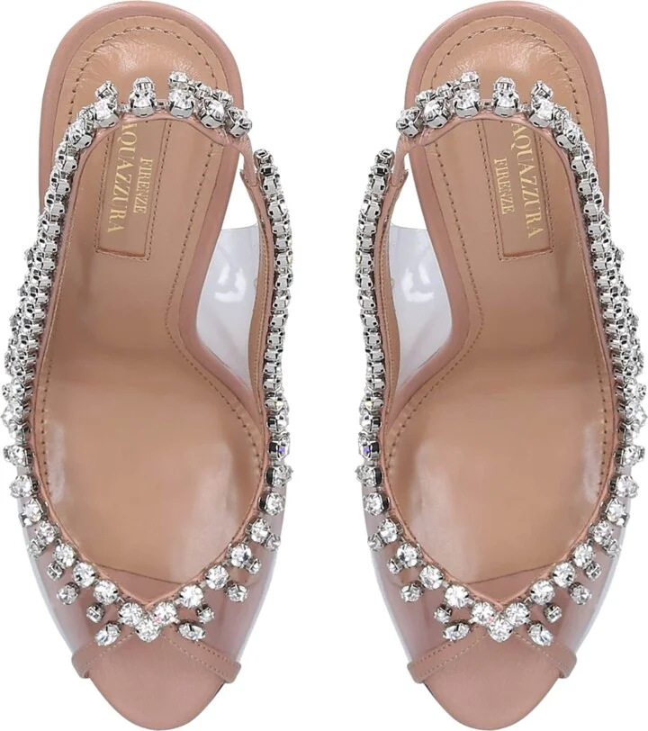 Aquazzura Crystal Temptation Sandals 105 - Image 3