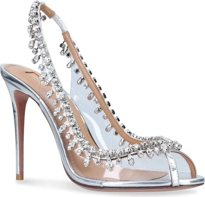 Aquazzura Crystal Temptation Sandals 105