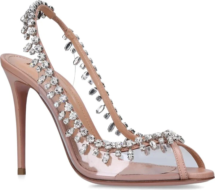 Aquazzura Crystal Temptation Sandals 105