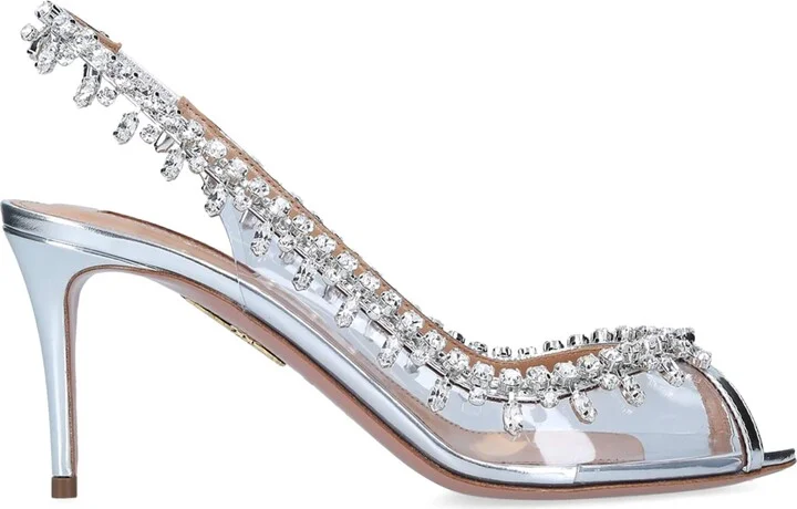 Aquazzura Crystal Temptation Sandals 75 - Image 6