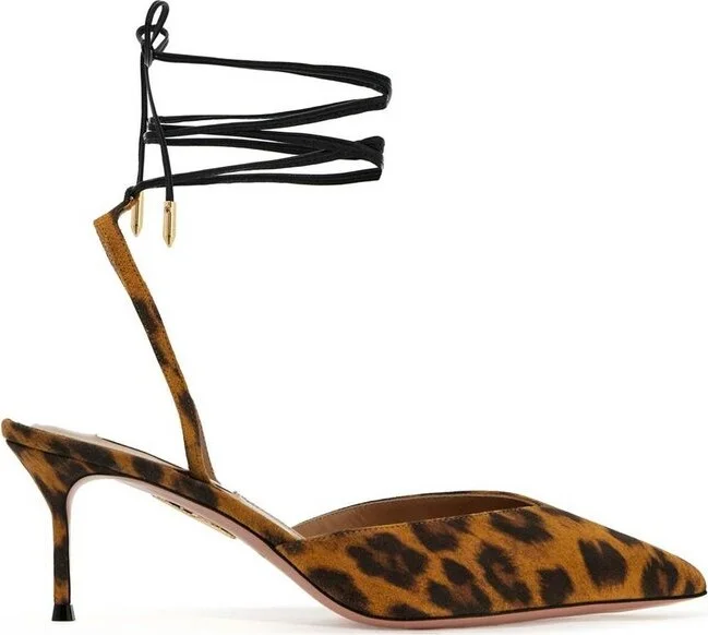 Aquazzura Decollete Slingback Ankle Strap Pumps
