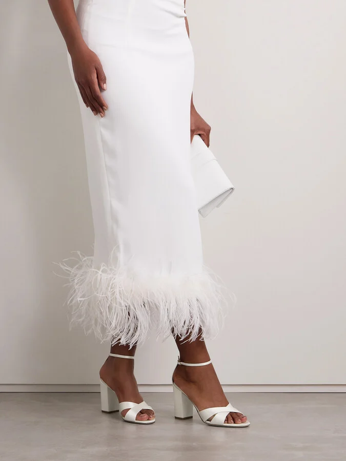Aquazzura - Divine 85 Satin Sandals - White - Image 2