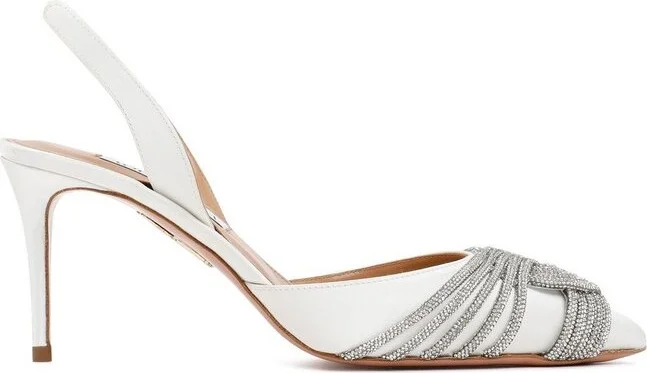 Aquazzura Embellished Slingback Pumps