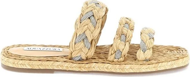 Aquazzura Embellished Slip-On Sandals
