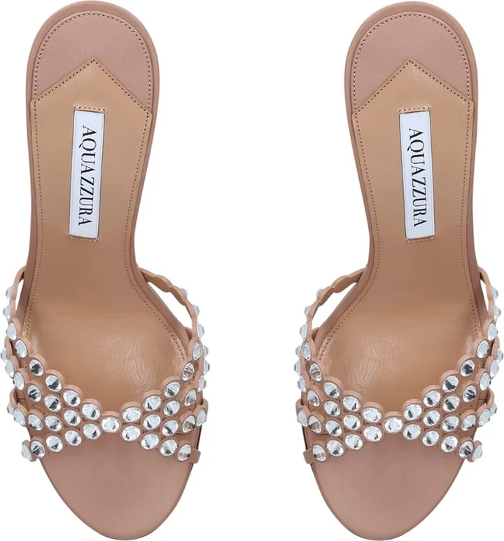 Aquazzura Embellished Tequila Mules 75 - Image 6