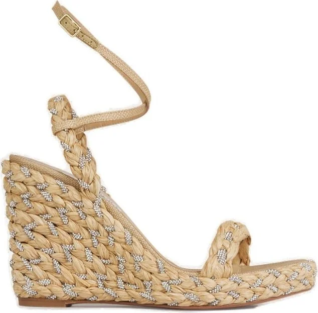 Aquazzura Embellished Wedges Sandals