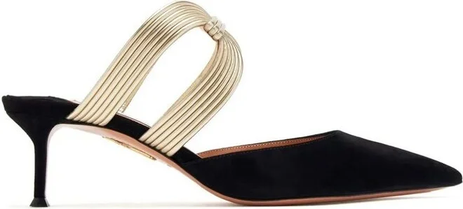 Aquazzura Esencia Pointed-Toe Slingback Pumps