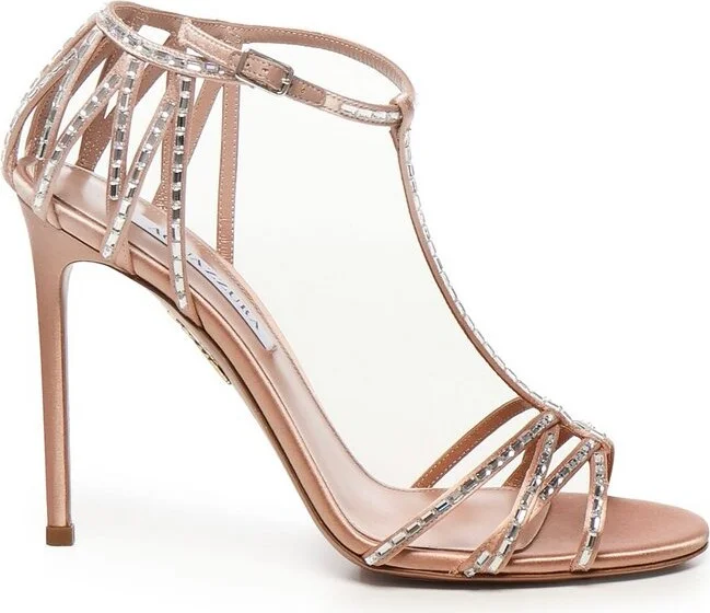 Aquazzura Forever More Embellished Sandals