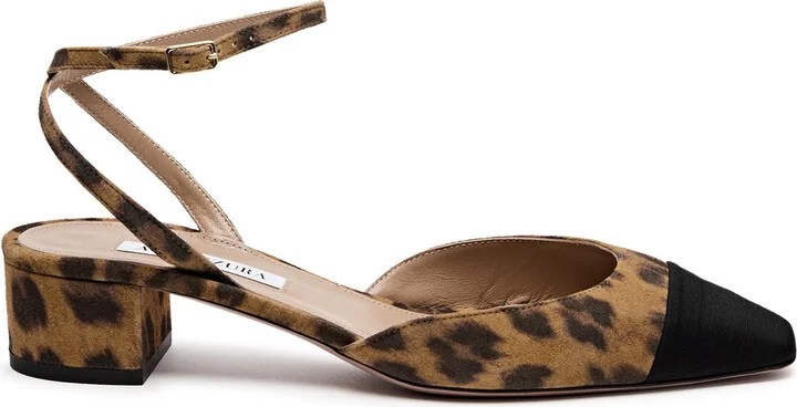 Aquazzura French Flirt 35 Leopard-print Suede Pumps
