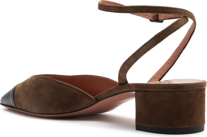 Aquazzura French Flirt 35 Panelled Suede Pumps - Image 2