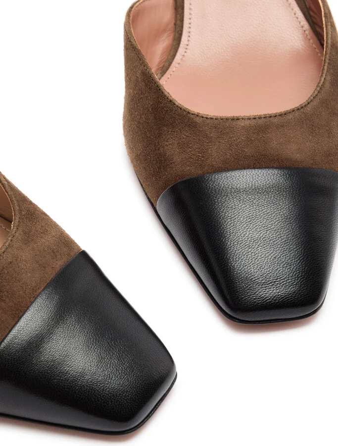 Aquazzura French Flirt 35 Panelled Suede Pumps - Image 3