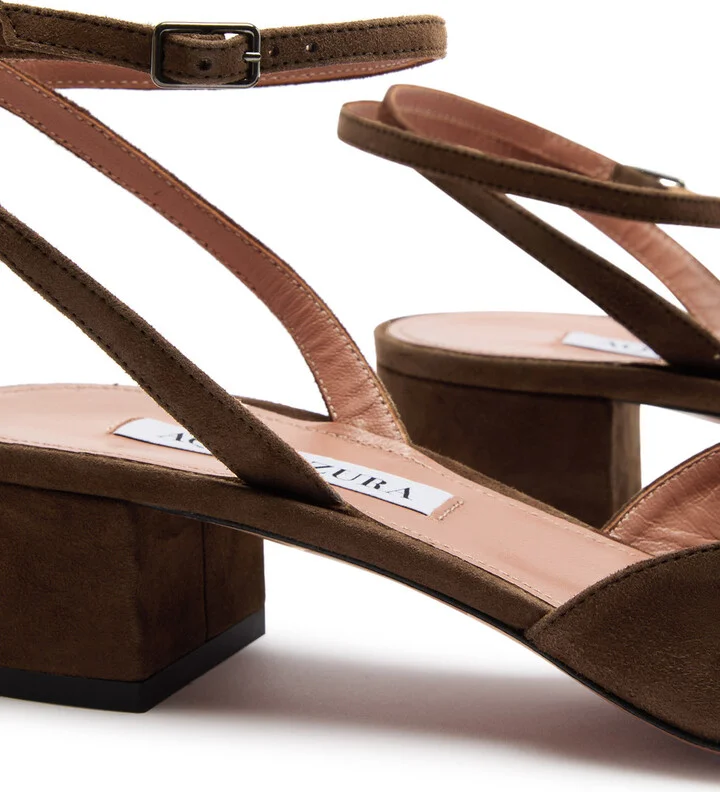 Aquazzura French Flirt 35 Panelled Suede Pumps - Image 4