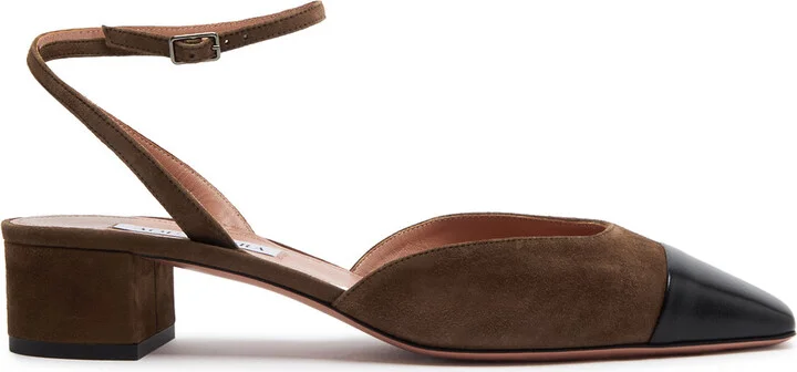 Aquazzura French Flirt 35 Panelled Suede Pumps
