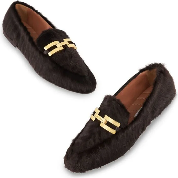 Aquazzura Furry Brandi Mocassin Shoes - Image 5