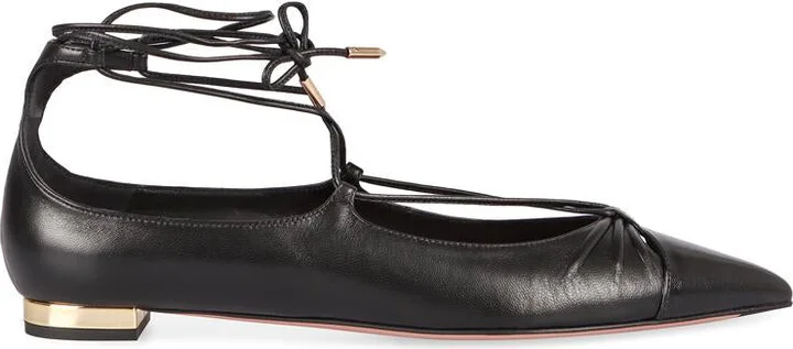 Aquazzura Gabi Pointy-Toe Ballet Flats