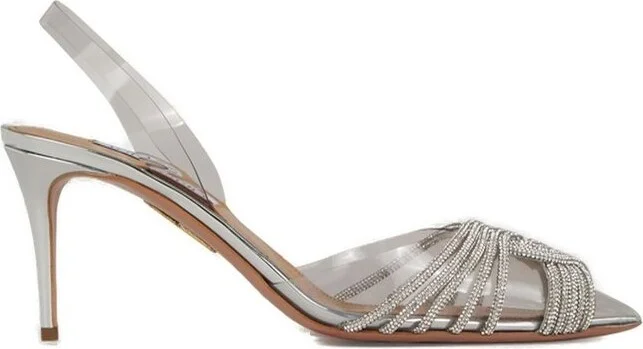 Aquazzura Gatsby Embellished Slingback Pumps