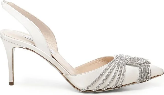 Aquazzura Gatsby Sling Satin Pumps