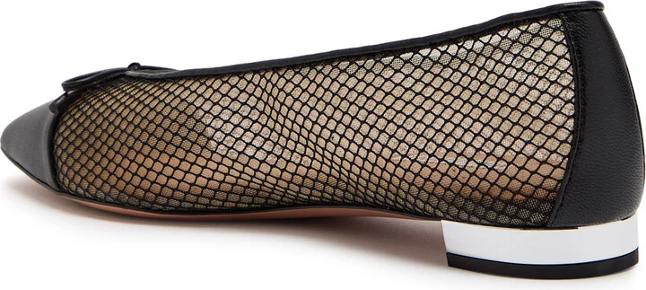 Aquazzura Gioia Mesh and Leather Ballet Flats - Image 2