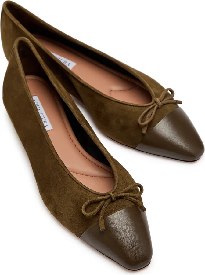 Aquazzura Gioia Suede Ballet Flats - Image 3