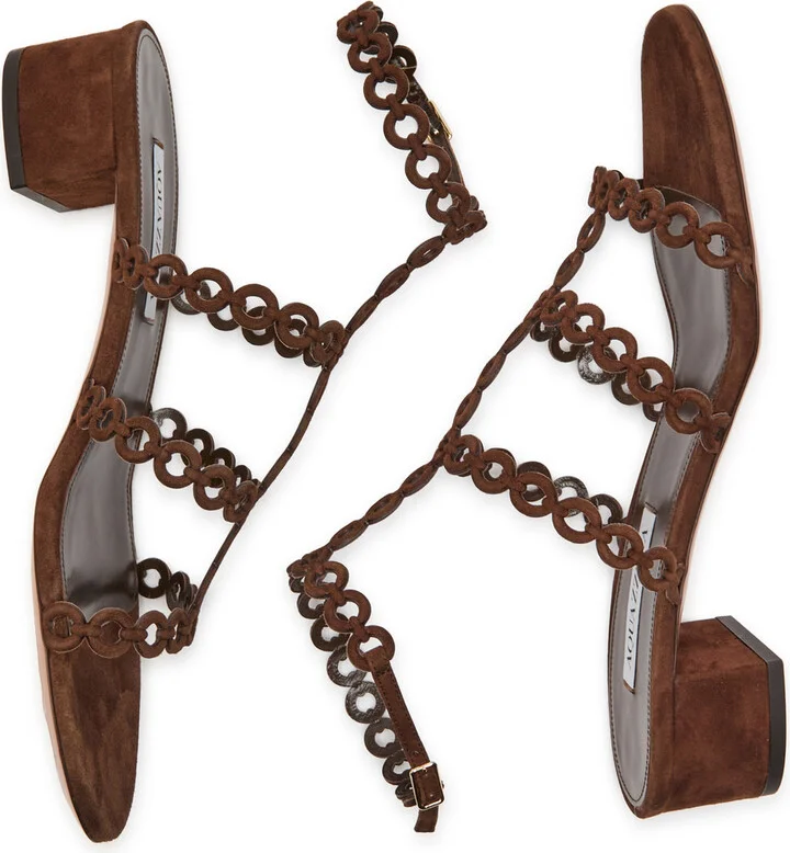 Aquazzura Infinity 35 Suede Sandals - Image 4