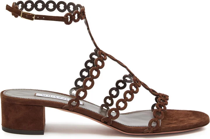 Aquazzura Infinity 35 Suede Sandals