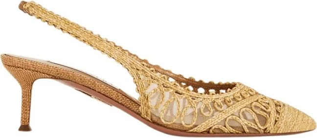 Aquazzura Kahlo Sling Woven Pumps