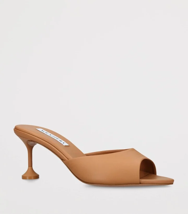 Aquazzura Leather Bisous Mules 65 - Image 3