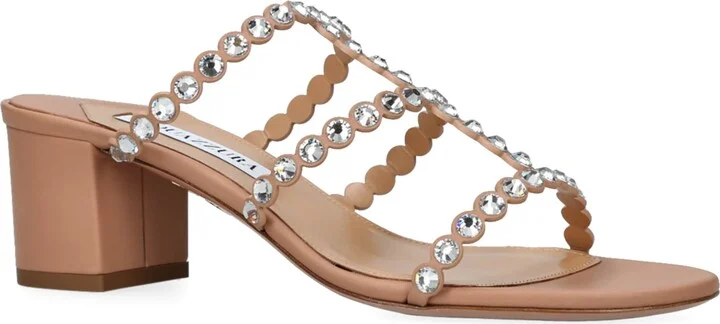 Aquazzura Leather Embellished Tequila Sandals 50 - Image 3