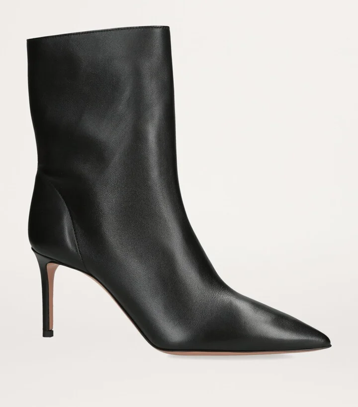 Aquazzura Leather Matignon Boots 75 - Image 3
