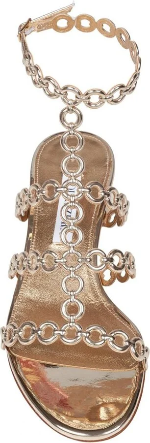 Aquazzura Leather Sandal With Mirrored Finish - Image 3
