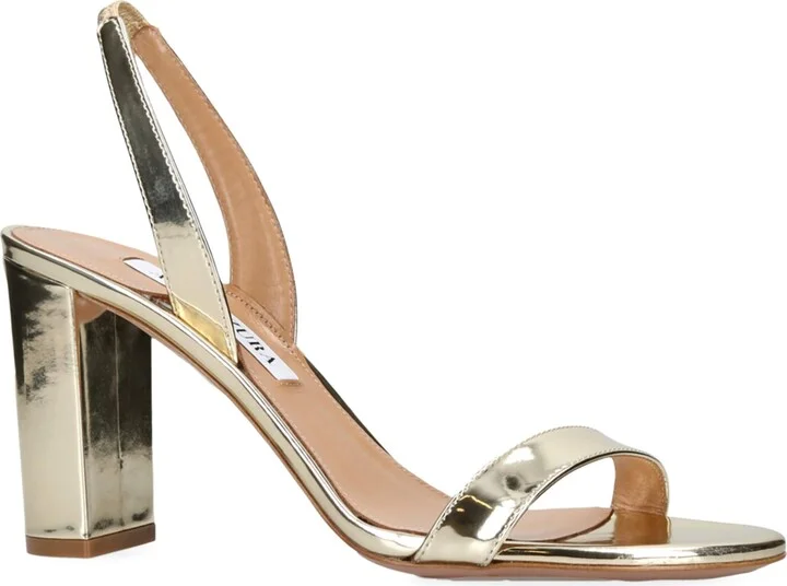 Aquazzura Leather So Nude Heeled Sandals 85 - Image 3