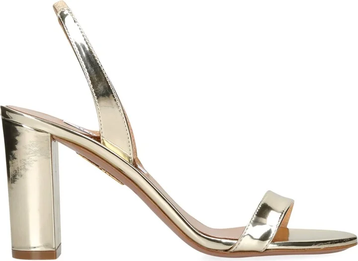 Aquazzura Leather So Nude Heeled Sandals 85