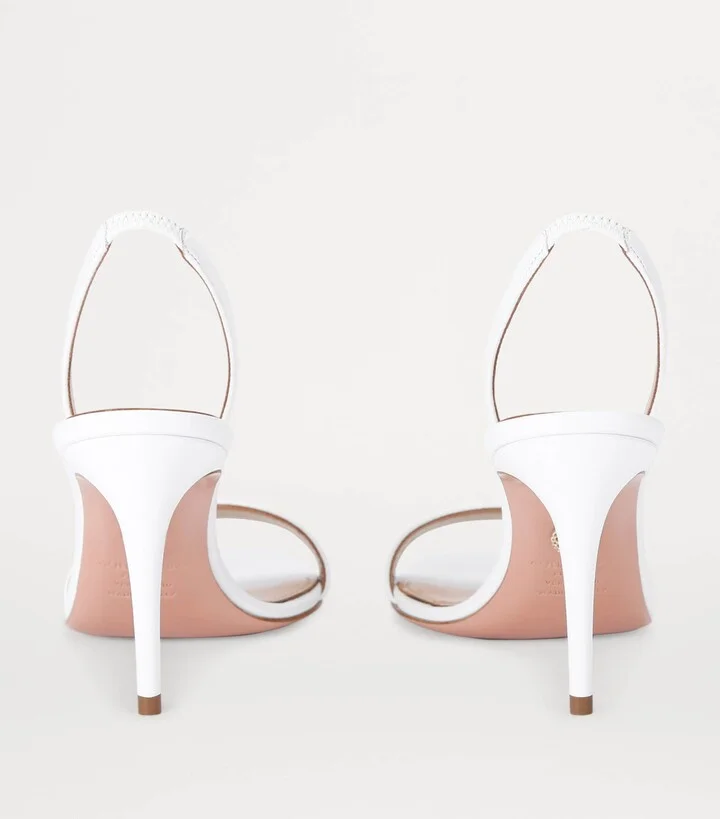 Aquazzura Leather So Nude Slingback Sandals 85 - Image 2