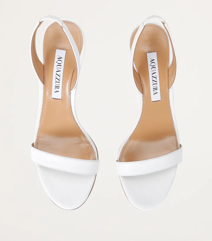 Aquazzura Leather So Nude Slingback Sandals 85 - Image 4